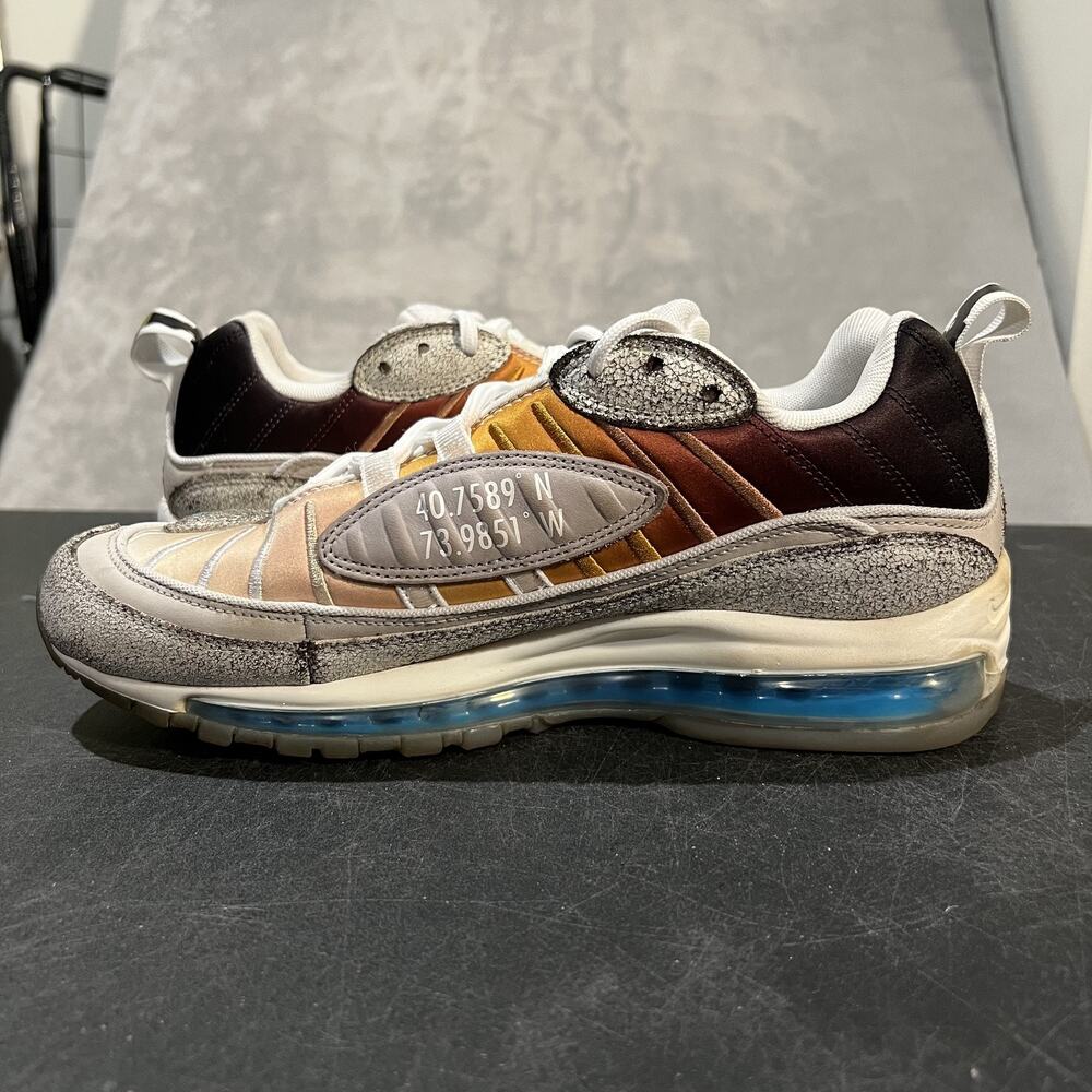 Nike Air Max 98 NYC La Mezcla 9.5 Mens Multi Color Teal Blue CI1502-001 Sneakers - Picture 7 of 9